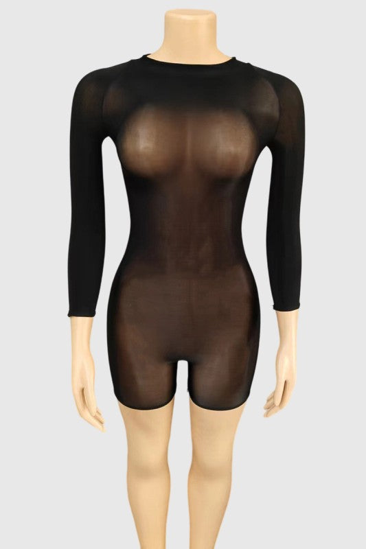 It's All There Mesh Jumpsuit